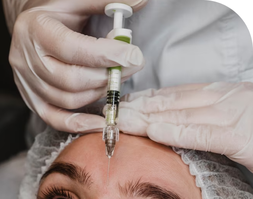botox sendo aplicado